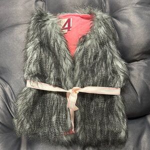 Cotton On Faux Fur Vest with Belt